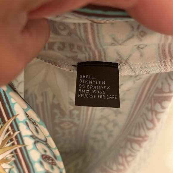 J. McLaughlin 3/4 Sleeve Boat Neck Dress in Sun Medallion- Size X-Small - Picture 9 of 11